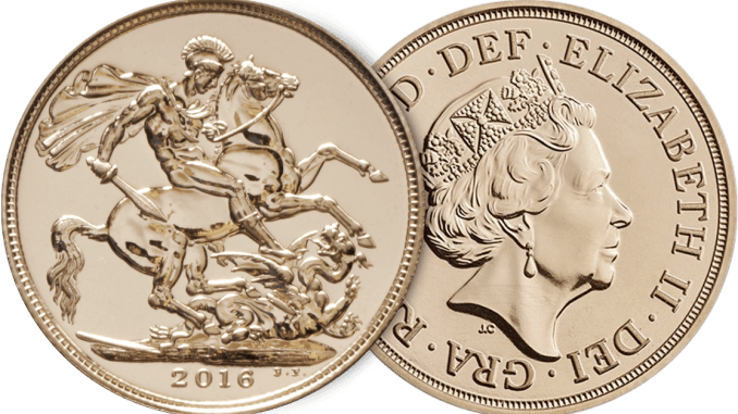 moneta d'oro sterlina
